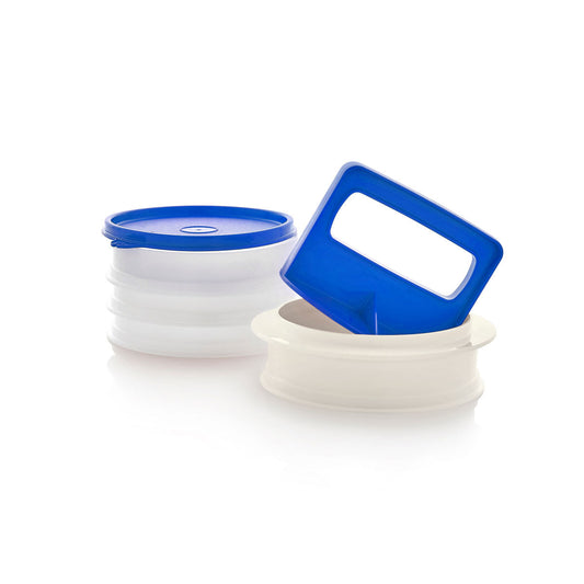 Hamburger Press & Keepers Set | Large Patty Mold & Storage